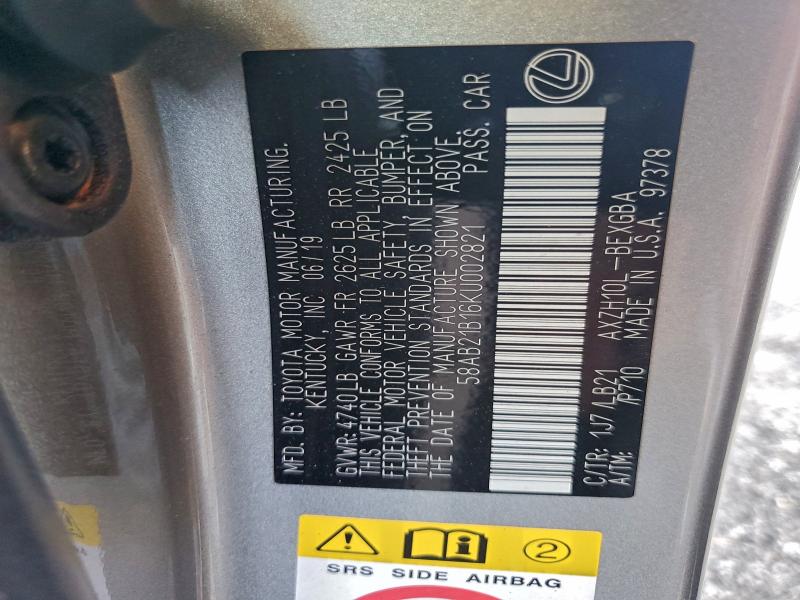 2019 LEXUS ES 300H #3310540066