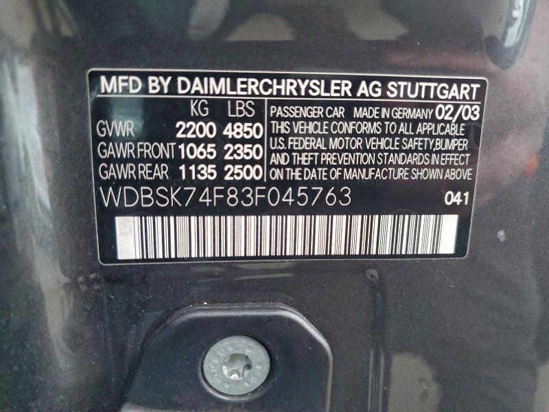 2003 MERCEDES-BENZ SL 55 AMG #3308377338