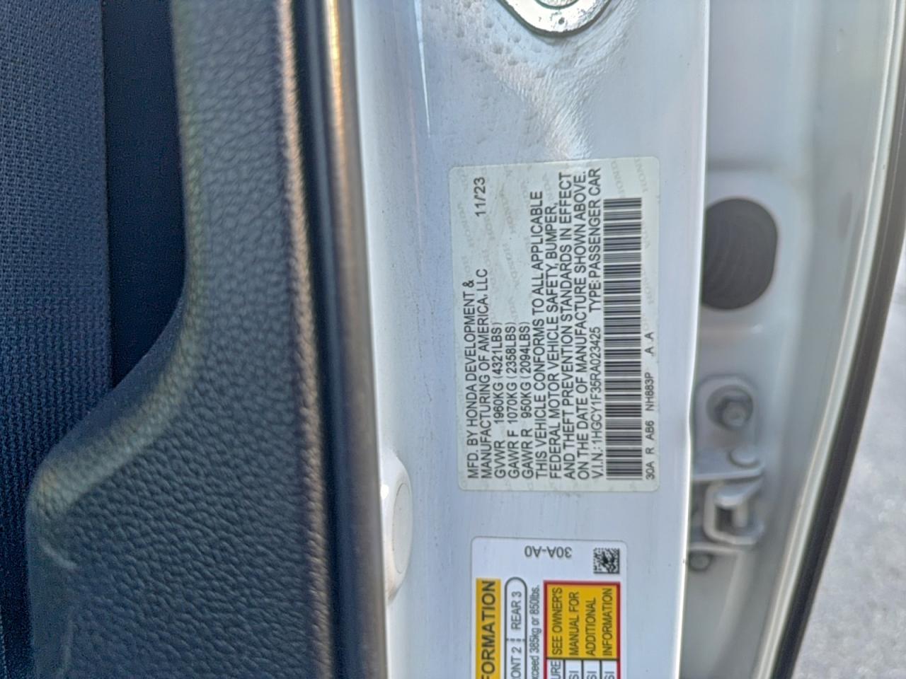 Lot #3310333963 2024 HONDA ACCORD EX