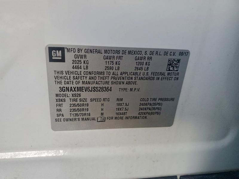 2018 CHEVROLET EQUINOX PR #3318559258