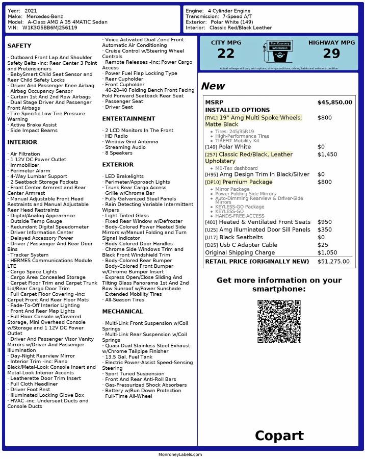 2021 MERCEDES-BENZ A 35 AMG #3303749431