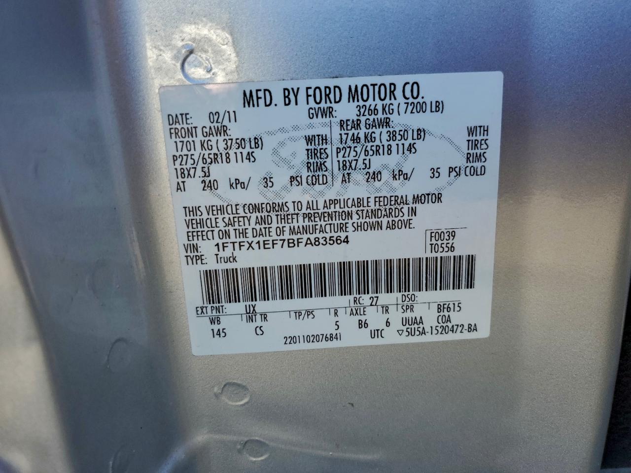 FORD F-150 SUPER CAB