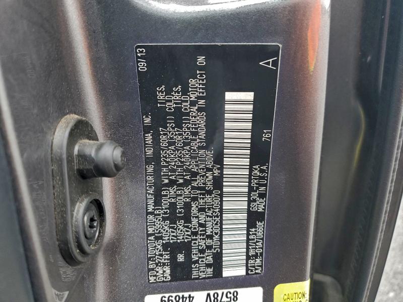 2014 TOYOTA SIENNA XLE #3301933520