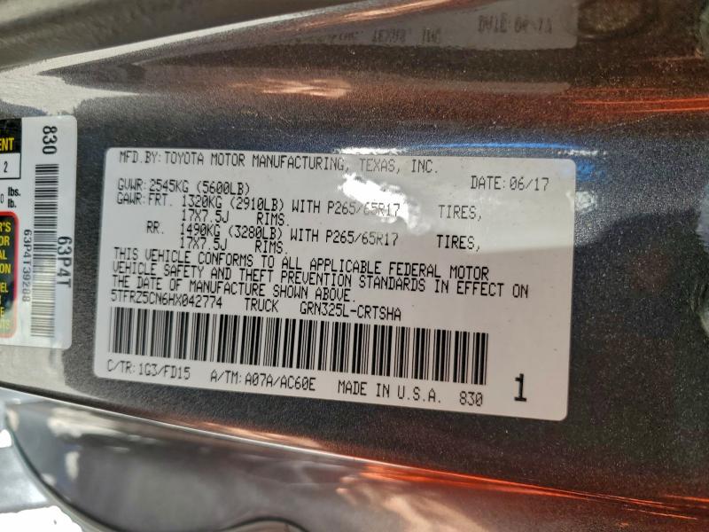 2017 TOYOTA TACOMA ACC #3317006227