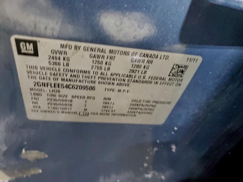 2012 CHEVROLET EQUINOX LT #3320075481