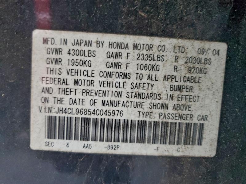 2004 ACURA TSX #3302897890