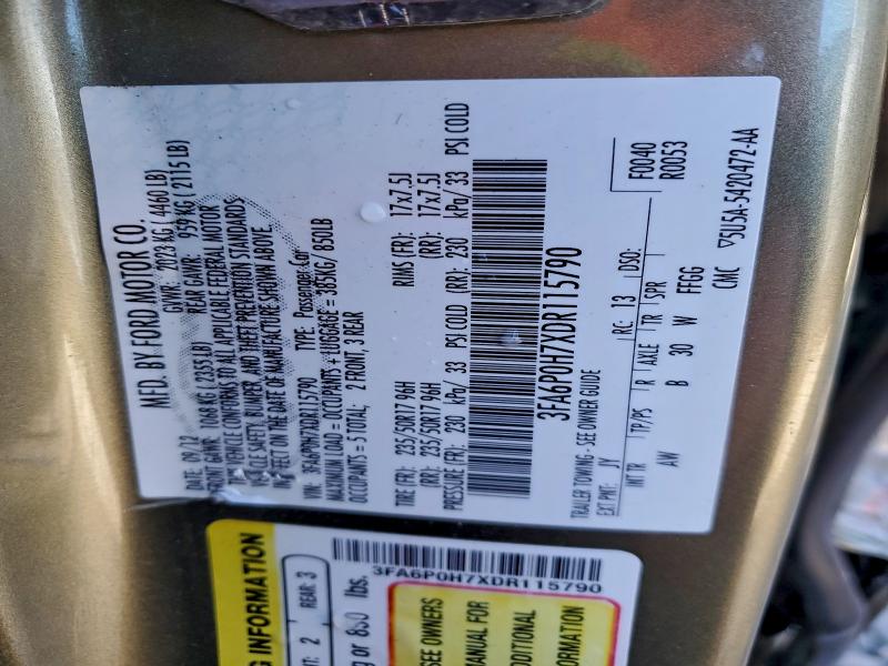 2013 FORD FUSION SE #3305324301