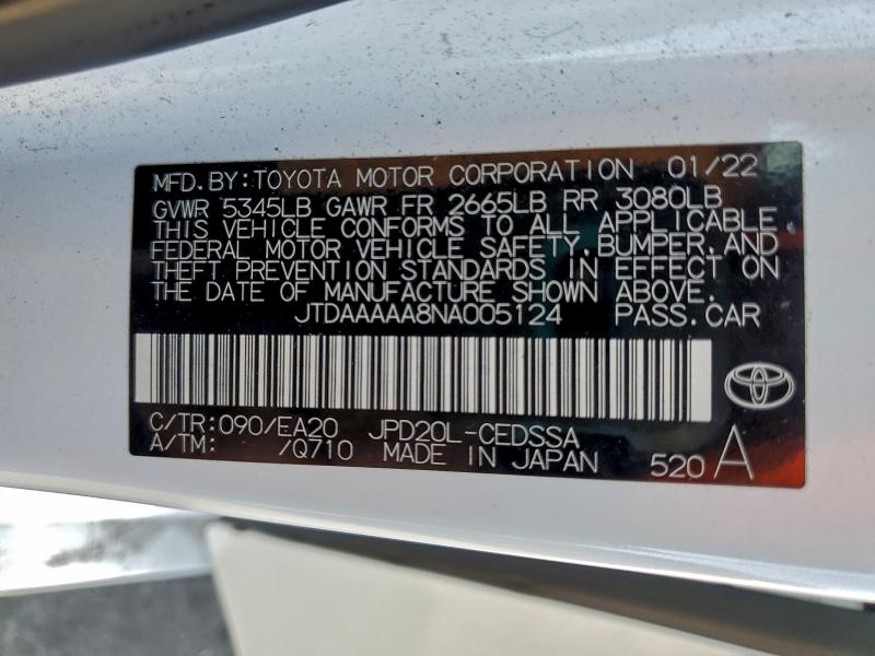 2022 TOYOTA MIRAI LE #3303982728