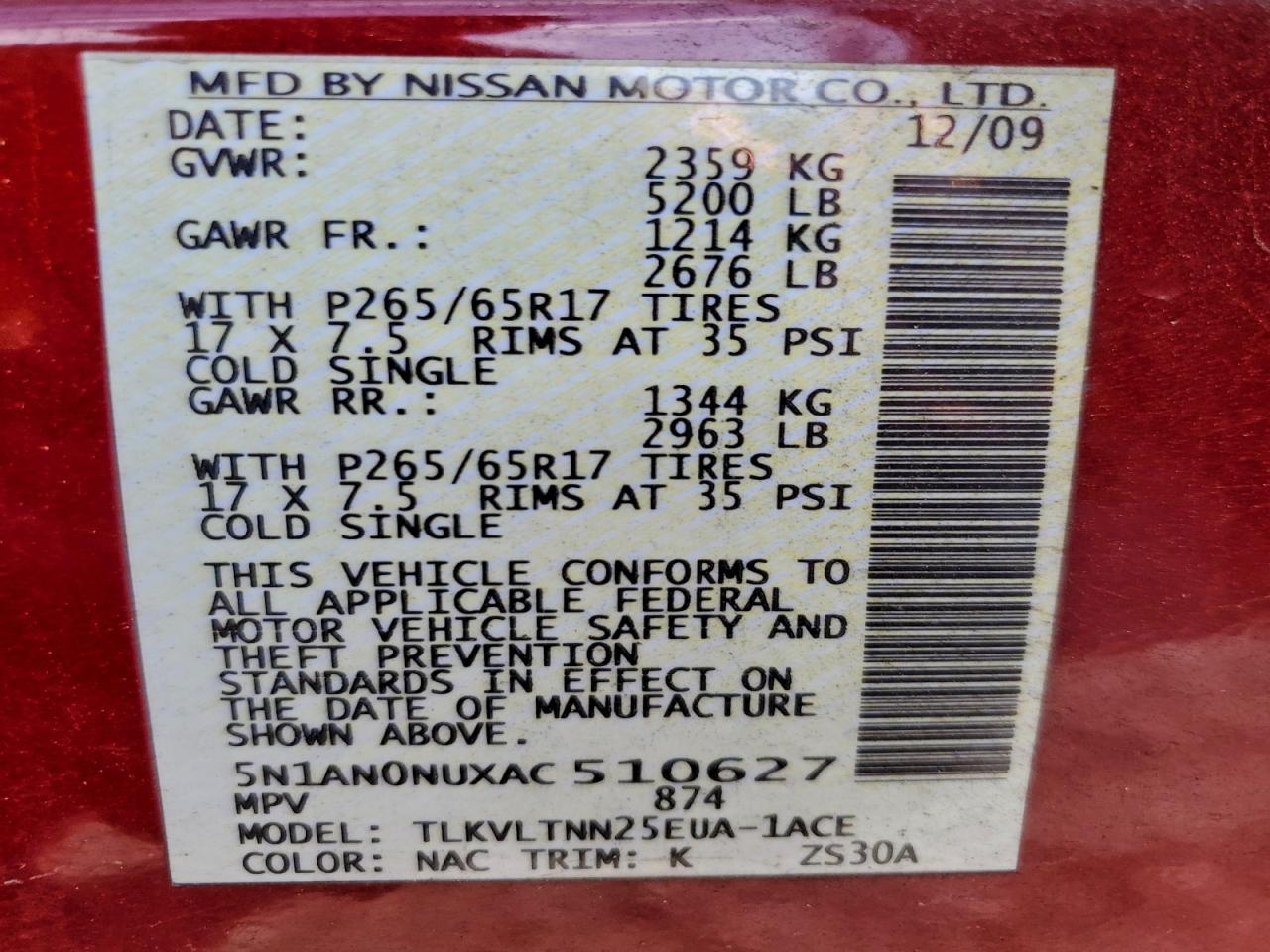 NISSAN XTERRA OFF ROAD