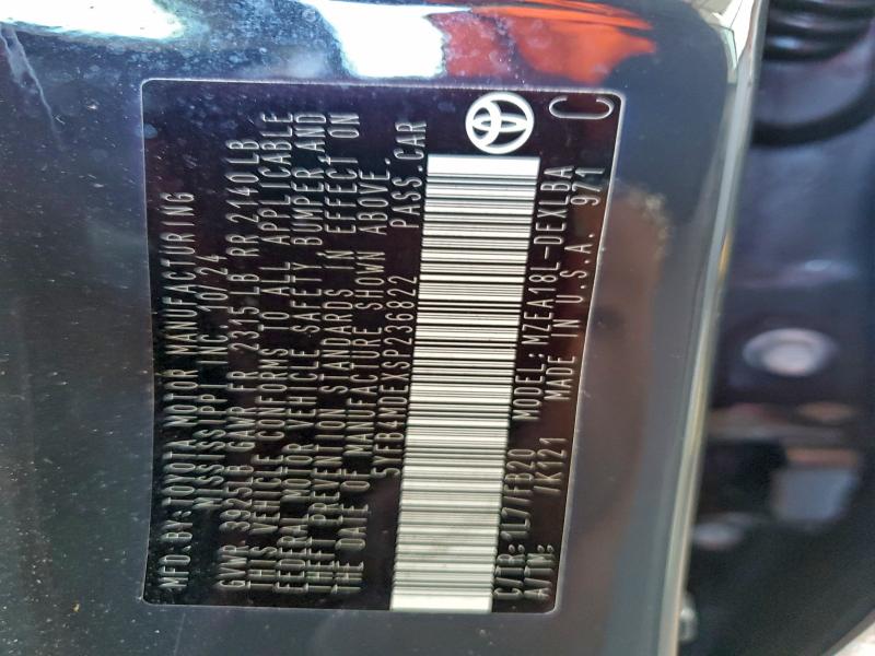 2025 TOYOTA COROLLA LE #3315749347