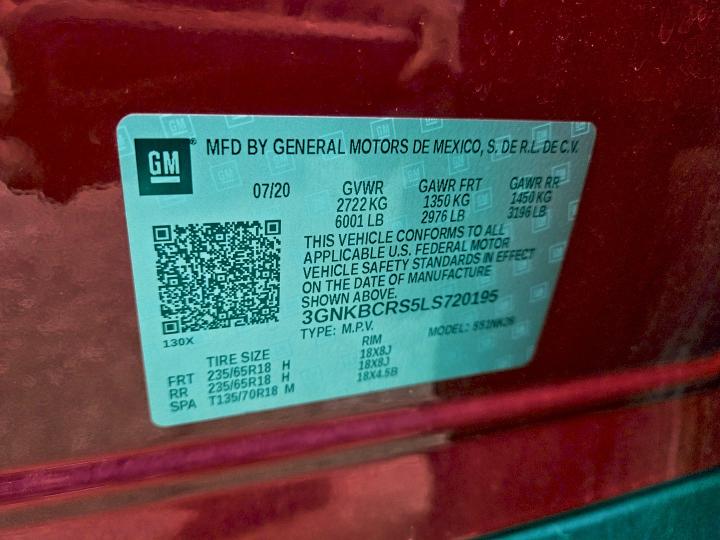 2020 CHEVROLET BLAZER 2LT #3301748334