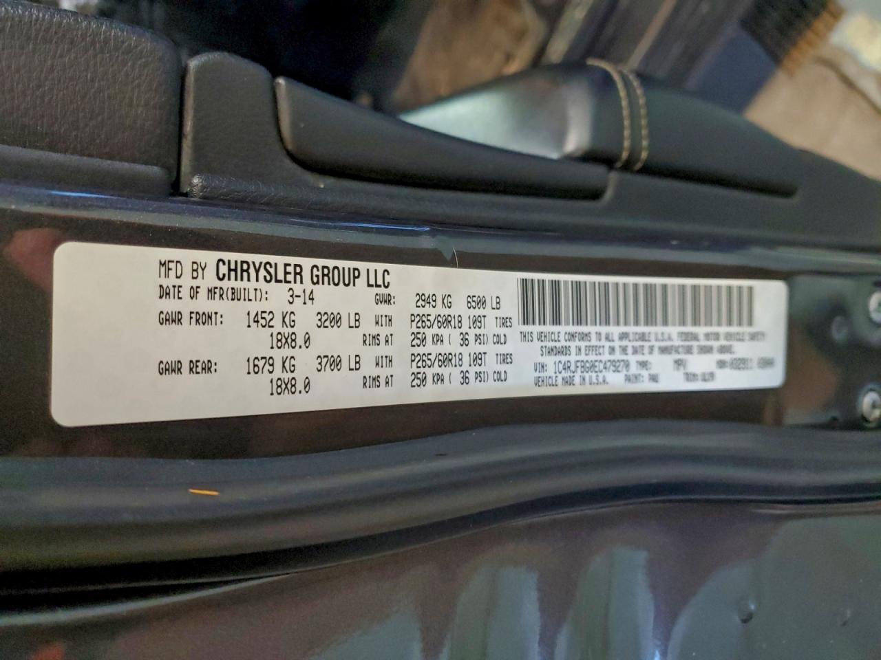 Lot #3305423462 2014 JEEP GRAND CHER