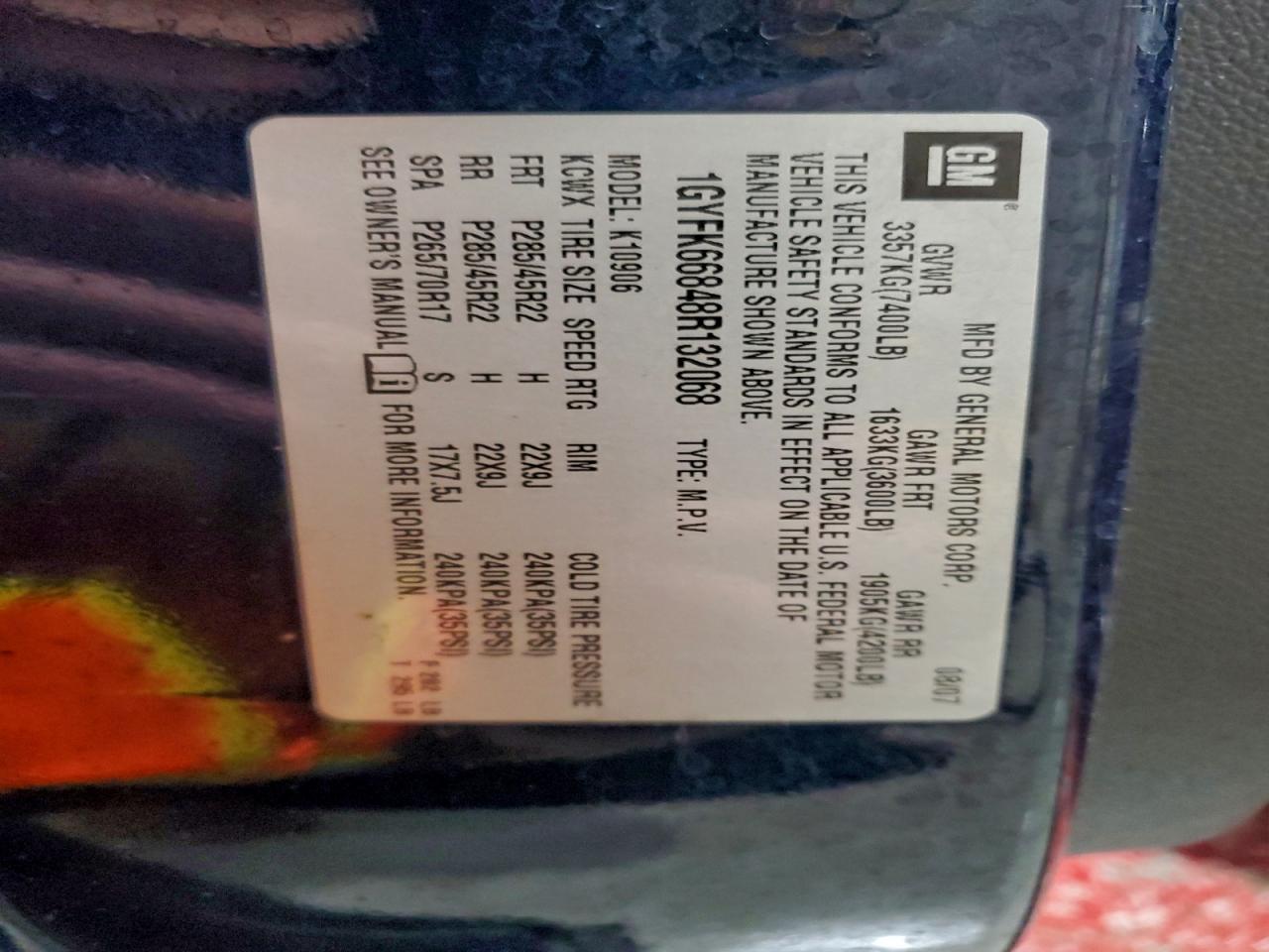 Lot #3315688721 2008 CADILLAC ESCALADE E