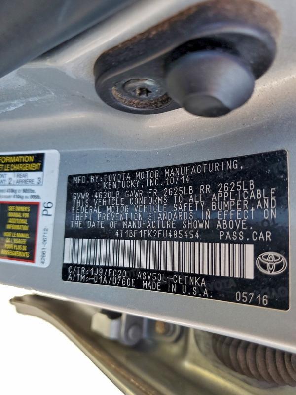 2015 TOYOTA CAMRY LE #3304766923