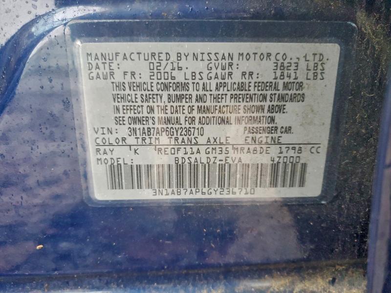 2016 NISSAN SENTRA S #3311481247