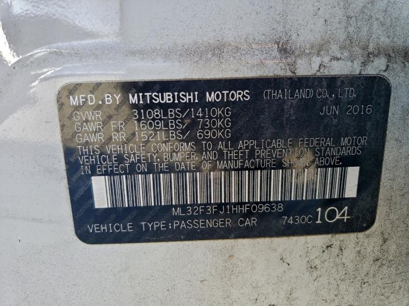 2017 MITSUBISHI MIRAGE G4 #3305572083