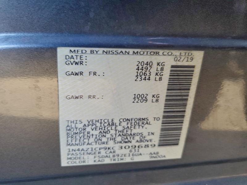 2019 NISSAN LEAF S #3304023605