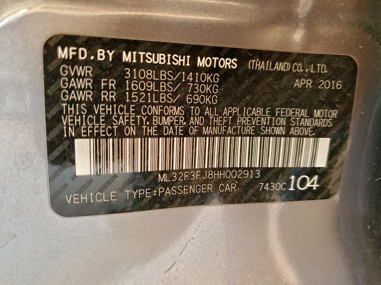 MITSUBISHI MIRAGE G4 ES