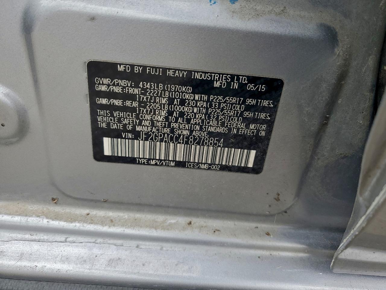 SUBARU XV 2.0 PREMIUM