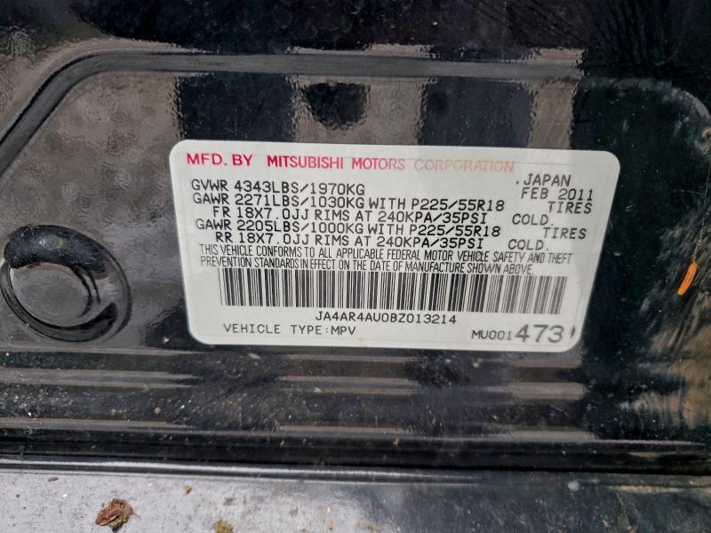 2011 MITSUBISHI OUTLANDER #3301661645