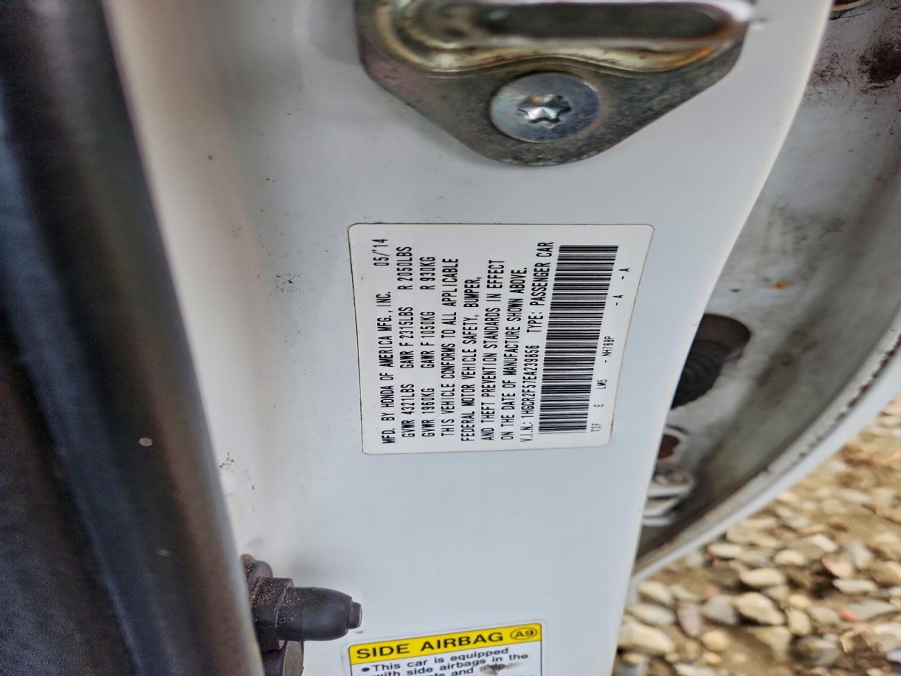 Lot #3315966080 2014 HONDA ACCORD SPO