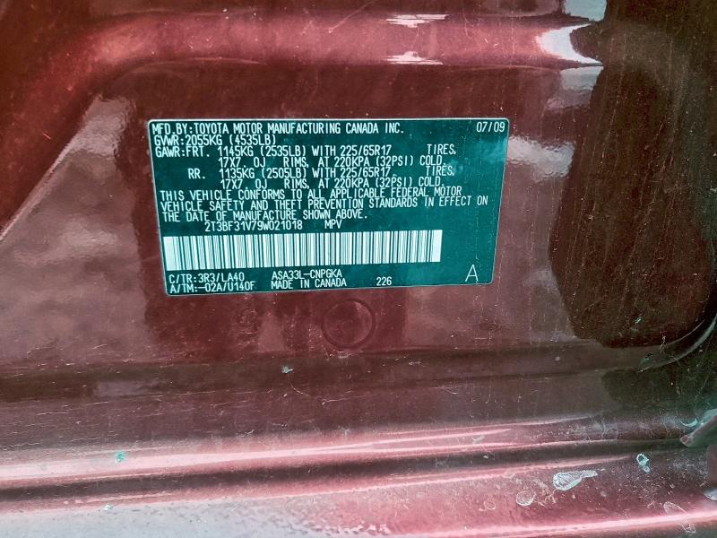 2009 TOYOTA RAV4 LIMIT #3304547487