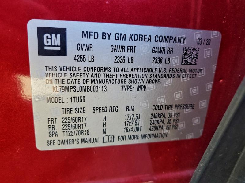 2021 CHEVROLET TRAILBLAZE #3301713401