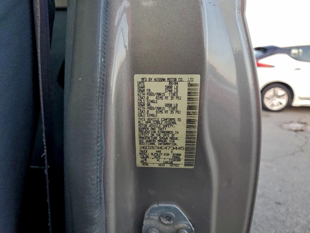 Lot #3318014483 2004 NISSAN FRONTIER K