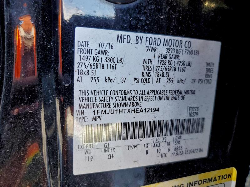 2017 FORD EXPEDITION #3305308320