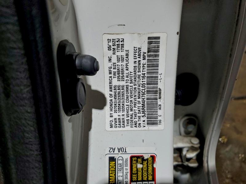 2012 HONDA CR-V EXL #3310187392