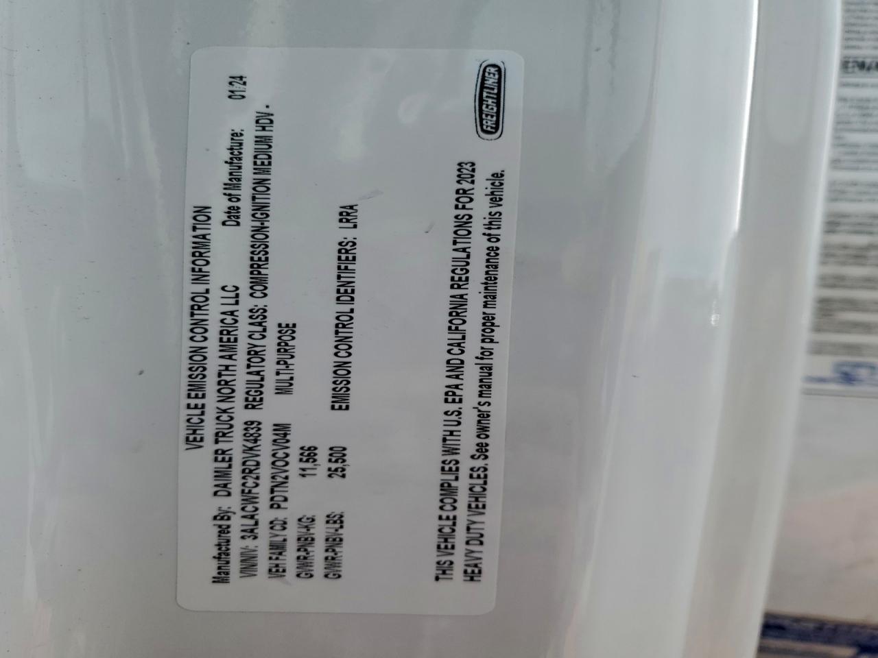 Lot #3311521238 2024 FREIGHTLINER M2