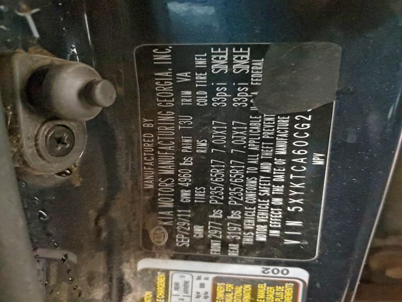 2012 KIA SORENTO BA #3311697259