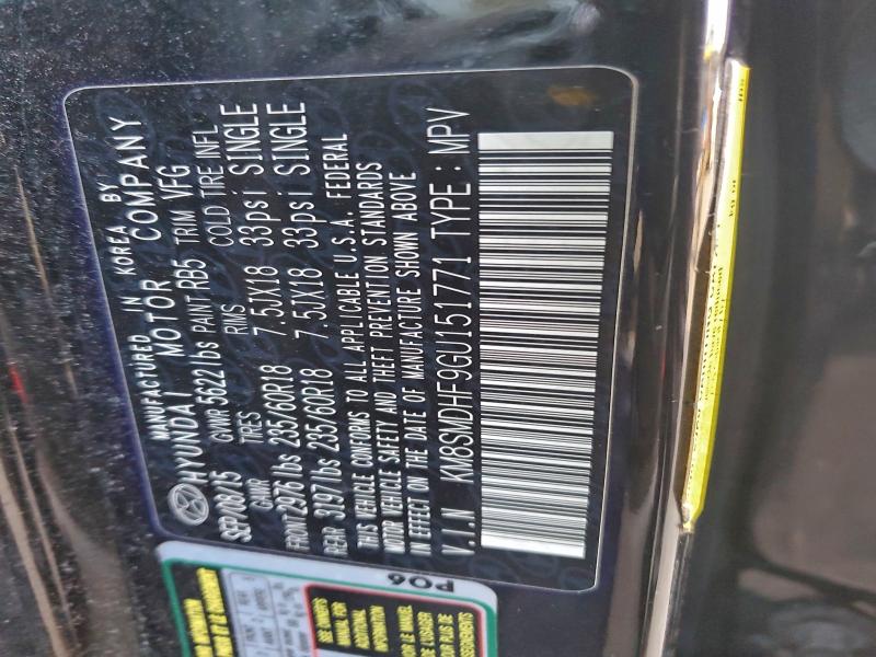 2016 HYUNDAI SANTA FE S #3310481100