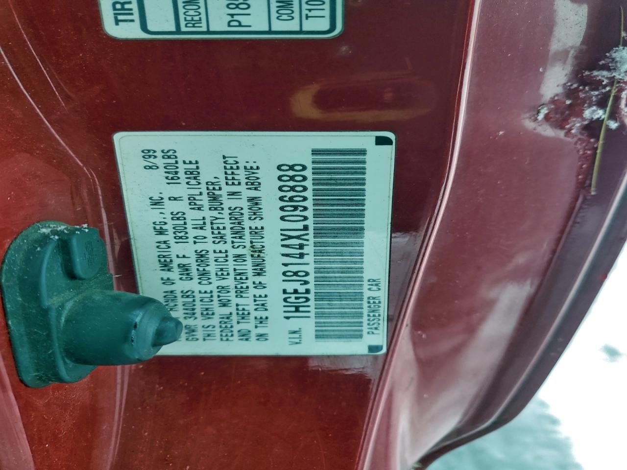 Lot #3302923167 1999 HONDA CIVIC EX