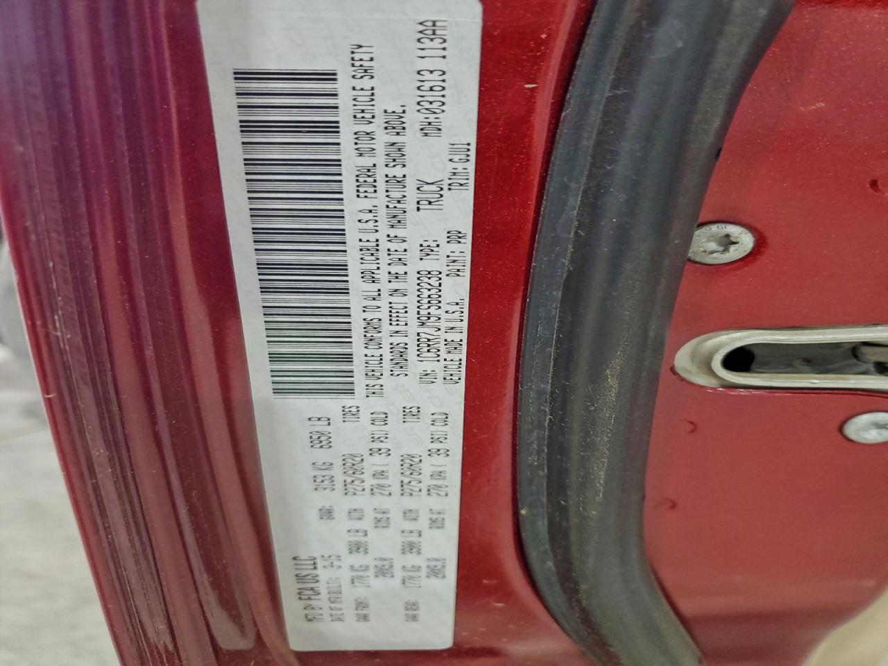 Lot #3316786412 2015 RAM 1500 LARAM