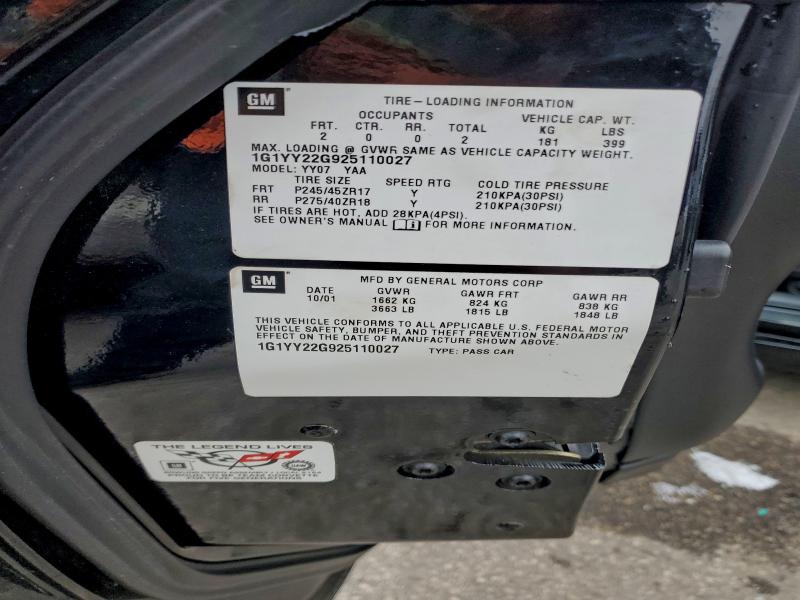 2002 CHEVROLET CORVETTE #3311558253