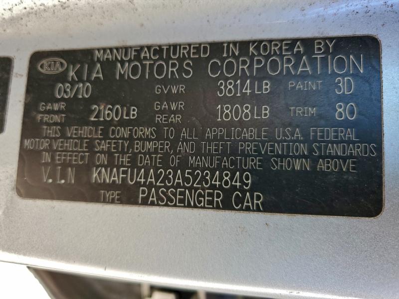 2010 KIA FORTE EX #3311531237