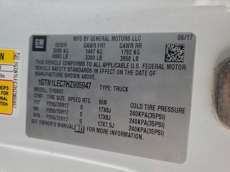 2017 GMC SIERRA C15 #3302796924