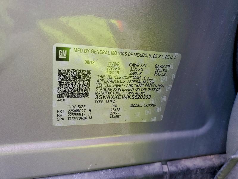 2019 CHEVROLET EQUINOX LT #3305655762