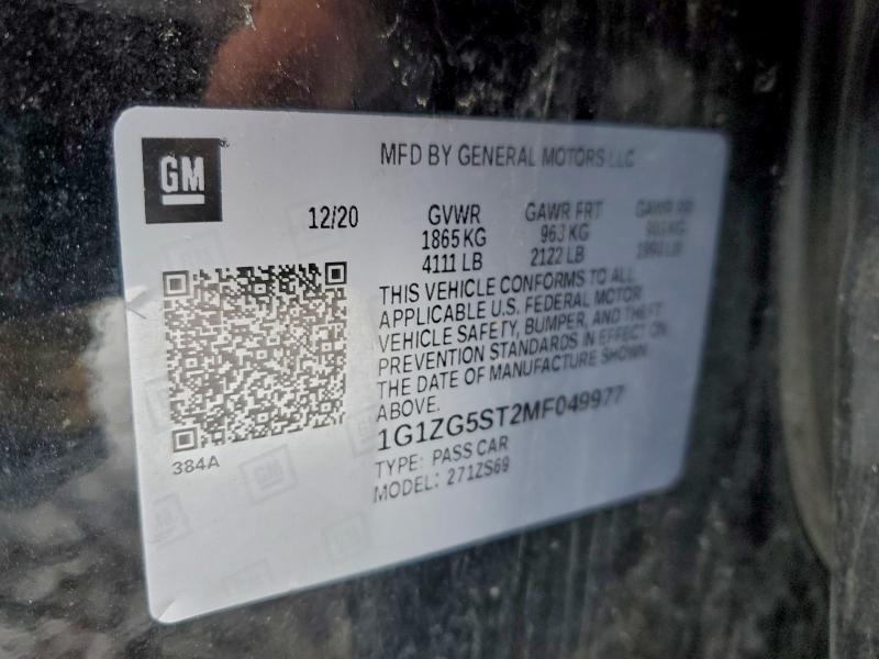 2021 CHEVROLET MALIBU RS #3310581056