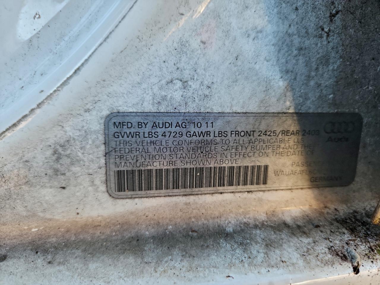 Lot #3311531253 2012 AUDI A4 PREMIUM