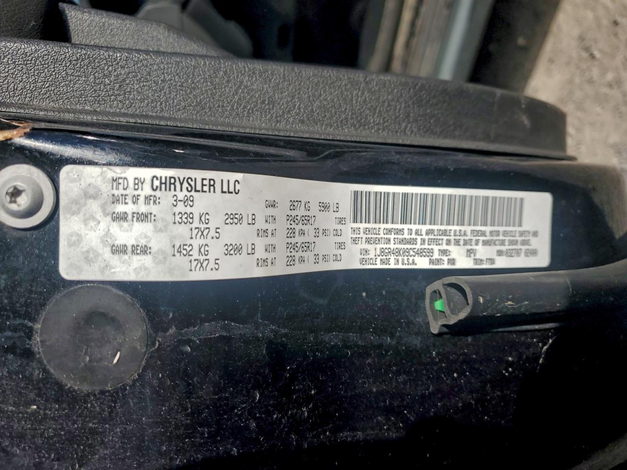 Lot #3311697227 2009 JEEP GRAND CHER