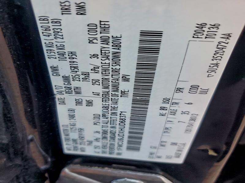 2017 FORD ESCAPE TIT #3304779967