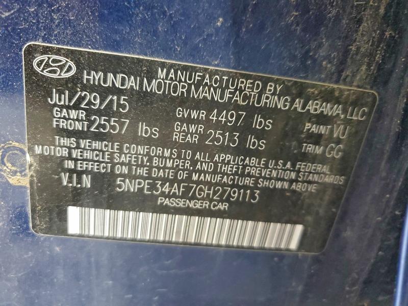 2016 HYUNDAI SONATA SPO #3317776065