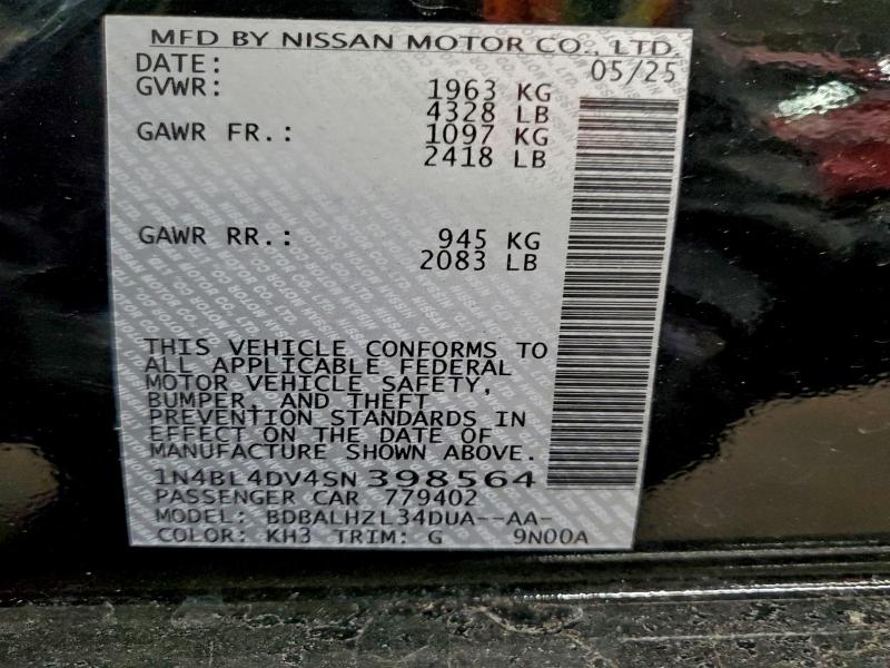 2025 NISSAN ALTIMA SV #3310411959