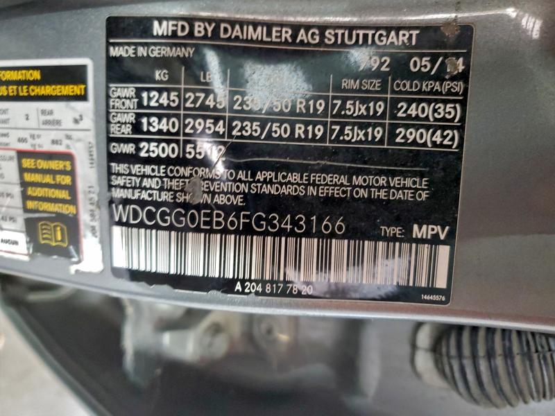 2015 MERCEDES-BENZ GLK 250 BL #3301675623