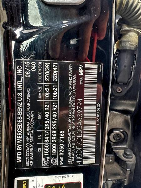 2016 MERCEDES-BENZ GL 550 4MA #3304382584