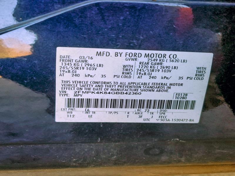 2016 FORD EDGE TITAN #3305396311