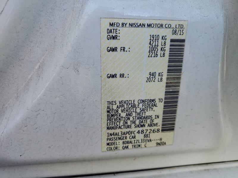 2015 NISSAN ALTIMA 2.5 #3309172703