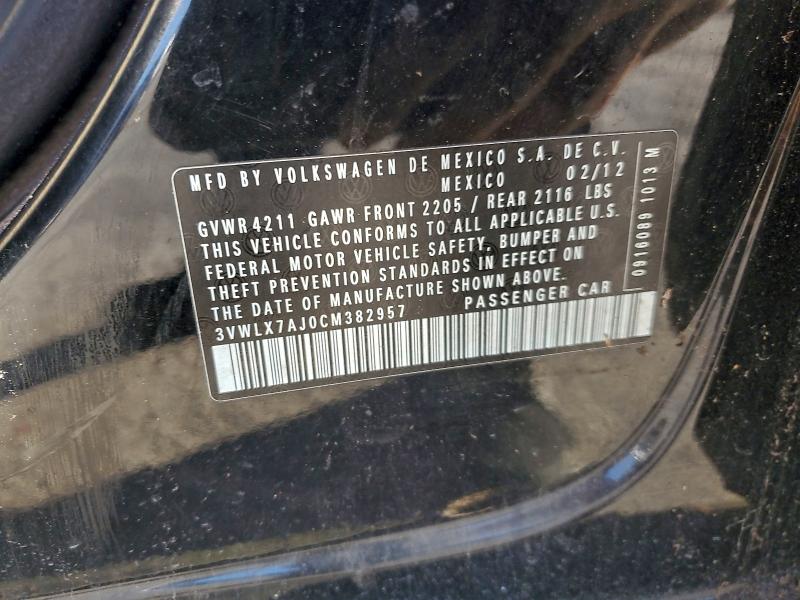 2012 VOLKSWAGEN JETTA SEL #3311417321